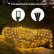BlcTec Christmas Net Lights, 360 LED 9.8ft x 6.6ft Outdoor Christmas Lights with 8 Modes, Timer, Connectable, Waterproof Design for Tree, Bushes, Shrubs, Yard Outdoor Christmas Decorations, Warm White