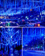 Blingstar Meteor Shower Lights Outdoor 10Tubes 16 Inch 360 LED Christmas Lights Waterproof Falling Rain Lights Plug in Dripping Icicle Lights for Tree Porch Roof Yard Xmas Halloween Decoration, Blue