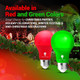 Bluex Bulbs 2 Pack Bluex LED A19 Green Light Bulb - 9W (60Watt Equivalent) - E26 Base LED Green Lights, Party Decoration, Porch, Home Lighting, Holiday Lighting, Decorative Illumination Green Bulb