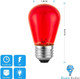 6 Pack Replacement S14 LED Christmas Light Bulbs S14 LED Bulbs for Outdoor String Lights 2W E26 Base Decor Red Light Bulbs Green Light Bulb, String Lights, Window Candle Indoor Outdoor S14 Light Bulbs