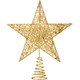 10 Inches Christmas Tree Star Topper Xmas Tree Topper Star Christmas Decoration Glittered Tree-top Star (Gold)