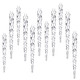 Blulu 24 Pieces Clear Icicle Ornaments Plastic Icicle for Christmas Holiday Tree or Wedding Decoration 5 Inch and 5-9/10 Inch Blulu 24 Pieces Clear Icicle Ornaments Plastic Icicle for Christmas Holiday Tree or Wedding Decoration 5 Inch and 5-9/10 Inch