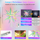 Christmas Star Tree Topper, 11” Smart Lighted Treetop Decoration with RGB Color Changing & Music Sync, Xmas Star Decor, Remote & Bluetooth App Control, Hanging Star Decor for Christmas Tree Holiday
