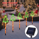 BRIGHTDECK Solar Christmas Pathway Lights Outdoor Decorations, 8 Modes Xmas Tree Candy Lights Waterproof Led Garden Stake Lights for Walkway Yard Lawn Porch Holiday Decor 5-Pack BRIGHTDECK Solar Christmas Pathway Lights Outdoor Decorations, 8 Modes Xmas Tree Candy Lights Waterproof Led Garden Stake Lights for Walkway Yard Lawn Porch Holiday Decor 5-Pack
