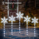 BRIGHTDECK Solar Christmas Pathway Lights, Set of 5 Outdoor Snowflake Lights Decorations Waterproof Stake Lights Garden Decorative Lights for Yard Lawn Patio Walkway Decor (Large Snowflake)