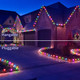 C9 Christmas String Lights Outdoor - 25.7 Feet 20 LED Christmas Pathway Lights with 20 Stakes Connectable Waterproof for Driveways Xmas Holiday Patio Decoration, Multicolored