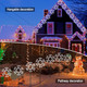 Snowflakes Christmas Pathway Lights Outdoor, 10 Large Snowflakes Christmas Decorations Outdoor Yard, Pathway Marker Stake Lights for Patio Ground Path Sidewalk Walkway Driveway