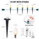 Christmas Pathway String Lights Outdoor - 25.7 Ft. C9 20 Clear Lights with 20 Stakes Connectable Waterproof for Indoor Xmas Party Holiday Commercial Decoration, Warm White Christmas Pathway String Lights Outdoor - 25.7 Ft. C9 20 Clear Lights with 20 Stakes Connectable Waterproof for Indoor Xmas Party Holiday Commercial Decoration, Warm White