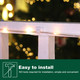 Brightown White Light Clips - Strongly Sticky with 25-Clips, 30-Stickers Christmas Light Clips, UV-Resistant Material, Decorate Damage- Cable Clips for Indoor Outdoor String Lights Brightown White Light Clips - Strongly Sticky with 25-Clips, 30-Stickers Christmas Light Clips, UV-Resistant Material, Decorate Damage- Cable Clips for Indoor Outdoor String Lights