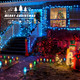 C9 Christmas Lights Outdoor, 2 Packs Total 51.4 Ft Christmas Pathway Lights with 40 LED Bulbs and Stakes, Outdoor Christmas Decorations Yard Walkway Sidewalk Holiday, Multicolor
