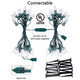 C9 Christmas Lights Outdoor, 2 Packs Total 51.4 Ft Christmas Pathway Lights with 40 LED Bulbs and Stakes, Outdoor Christmas Decorations Yard Walkway Sidewalk Holiday, Multicolor