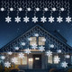 Brightown Snowflake Lights, 20Ft 228 LED Icicle Lights for Outside with 24 Drops, Connectable Curtain Christmas String Lights for Indoor Outdoor House Eaves Window Porch Tree, Pure White Brightown Snowflake Lights, 20Ft 228 LED Icicle Lights for Outside with 24 Drops, Connectable Curtain Christmas String Lights for Indoor Outdoor House Eaves Window Porch Tree, Pure White