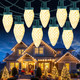 C9 Christmas Lights Outdoor, 114 Feet 150 LED C9 String Lights with Timer & 8 Light Modes, Waterproof Commercial Grade Connectable Christmas Tree Lights for Indoor Outside Roofline Patio, Warm White C9 Christmas Lights Outdoor, 114 Feet 150 LED C9 String Lights with Timer & 8 Light Modes, Waterproof Commercial Grade Connectable Christmas Tree Lights for Indoor Outside Roofline Patio, Warm White