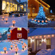 Christmas Walkway Lights Outdoor, 14.4Ft 10 Lollipop Lights Christmas Outdoor Decorations, Peppermint Lights Outdoor Red and White Christmas Pathway Lights