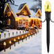 C9 Christmas Pathway Lights Outdoor, 25Ft 20 LED Christmas String Lights with Stakes, 4 Light Modes, Waterproof Connectable Christmas Decorations for Outside Lawn Yard Sidewalk Driveway, Warm White