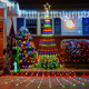 Christmas Decorations Star String Lights - 344 LED Waterfall Tree Lights with 11" Topper Iron Star Christmas Lights Indoor Outdoor Decorative for Wedding Party Home Holiday Decoration, Muitlcolor