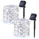 Brizled Outdoor Solar Fairy Lights 2 Pack, Total 132FT 400 LED Solar String Lights, 8 Modes Solar Christmas Lights with Memory Waterproof Outside Twinkle Lights for Indoor Wedding Party Cool White Brizled Outdoor Solar Fairy Lights 2 Pack, Total 132FT 400 LED Solar String Lights, 8 Modes Solar Christmas Lights with Memory Waterproof Outside Twinkle Lights for Indoor Wedding Party Cool White