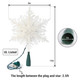 Brizled Christmas Snowflake Tree Topper, 9.25in Lighted Christmas Treetop with 20 Warm White Lights, 120V UL Plug in Christmas Tree Top Star for Xmas Tree Indoor Party Home Office Decoration