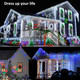 Brizled Color Changing Icicle Lights, 29ft 360 LED Christmas Icicle Lights with Remote, 11 Modes Cool White & Multicolor Xmas Lights for Xmas Wedding Home