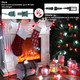 Brizled Red & White Christmas Lights, 33ft 50 LED Faceted C9 String Lights Outdoor, Connectable Christmas Tree Lights, UL Indoor Xmas Lights Waterproof for Christmas House Roof Party Decor