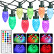 Brizled RGB C9 Christmas Lights Outdoor, 67ft 102 LED Color Changing Christmas Tree Lights, Connectable Remote Control Christmas String Lights, Dimmable Xmas Lights for Christmas Halloween Home Decor