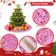 Pink Tree Skirt 36 inch Sequin Christmas Tree Skirts for 6ft Christmas Tree Sequins Embroidered Tree Skirt Round Velvet Christmas Tree Skirt Cover for Winter Holiday Family Party Tree Ornaments