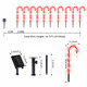Outdoor Christmas Decorations, 10 Pcs Christmas Candy Cane Lights with Hanging Star, 21'' Solar Pathway Lights with 8 Modes, Waterproof Garden Lights for Outdoor Xmas Patio Yard Walkway Decorations