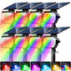 btfarm Solar Lights Outdoor Waterproof IP65-8 Pack LED Color Changing Solar Spot Light 7 Lighting Color RGB Solar Powered Spotlights, Solar Uplight for Yard Tree Landscape Garden Christmas Halloween