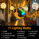 btfarm Color Changing Christmas Light Balls Outdoor with Remote & Timer, 4 Pack 7.87" Lighted Spheres Outside Hanging, 11 Mode Globe Lights with Plug for Trees Yard Garden Porch Patio Indoor Decor
