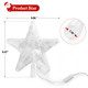 Christmas Star Tree Topper, 9.47In Plug in Lighted Christmas Tree Decoration Topper for Indoor Office Xmas Year Holiday Tree Decoration