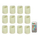CANDLE CHOICE Color Changing Battery Operated Flameless Votive Candles with Remote Timer Realistic Flickering Electric Multi-color LED Lights Christmas Wedding Party Decorations 12 Pack Batteries Incl