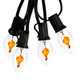 Christmas Decoration Lights - 25FT Flickering Flame String Lights, C7 Clear Flame Christmas Lights with 25 Flame Bulbs for Outdoor Indoor Home Halloween Christmas String Lights, E12 Base, Black Wire