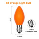 25 Pack C7 Christmas Replacement Bulbs, Ceramic Orange Christmas Light Bulbs for Indoor Outdoor Christmas String Lights, E12/C7 Candelabra Base, 5W Incandescent Night Light Bulbs