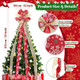 Christmas Tree Topper Bow, 53 x 12 Inch Red Ribbon Tree Topper Bow, Artificial Xmas Tree Flower Topper Decor for Party, Xmas Decorations and Home Decor Christmas Tree Topper Bow, 53 x 12 Inch Red Ribbon Tree Topper Bow, Artificial Xmas Tree Flower Topper Decor for Party, Xmas Decorations and Home Decor