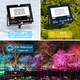 RGB Outdoor LED Flood Light 50W Color Changing Floodlights Spotlights Landscape Lighting Fixture Waterproof Landscaping Spot Light for Yard Garden Driveway Pathway Garden IP66 Waterproof (4 Pack)
