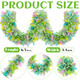 Chuangdi Easter Metallic Glitter Garlands Easter Mixed Color Chunky Garlands Metallic Tinsel Glittering Garland Hanging Decorations for Easter Party Decor (Vibrant Style,6 Pieces)
