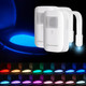 Chunace Toilet Bowl Night Light 2 Pack - 16-Color Changing & Rechargeable LED Lamp with Motion Sensor Activated for Bathroom Decor - Cool & Unique Gadgets for Men and Kids Birthday