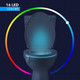 Chunace Toilet Bowl Night Light 2 Pack - 16-Color Changing & Rechargeable LED Lamp with Motion Sensor Activated for Bathroom Decor - Cool & Unique Gadgets for Men and Kids Birthday