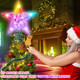 82 Modes 8" Smart Christmas Star Tree Topper with Lights - 11 Bright LED 16 Million Colors DIY Tree Star Topper, App Control Music Sync with Remote Indoor Outdoor Decoration