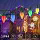 Couah C7 Christmas Lights Battery Operated 24ft,50LED C7 Christmas Lights Battery Powered LED Battery Powered Lights for Indoor Outdoor Xmas Tree Garden Patio Backyard Party Christmas Decorations