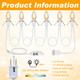 Coume Set of 3 Christmas Village Lights Accessory Cord with 6 LED C7 Bulb Light Cord for Village Houses with Switch Socket Lamp Cord Replacement Christmas Village Accessories Craft Projects 11.5 Feet