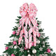 Pink Christmas Tree Topper Bow - 45'' x 13'' Large Pink Plaid Edge Ribbon Bow for Tree & Wreath - Rustic Christmas Tree Decor, Pink Buffalo Plaid Bow Wreath for Christmas Decorations Pink Christmas Tree Topper Bow - 45'' x 13'' Large Pink Plaid Edge Ribbon Bow for Tree & Wreath - Rustic Christmas Tree Decor, Pink Buffalo Plaid Bow Wreath for Christmas Decorations