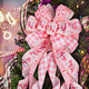 Pink Christmas Tree Topper Bow - 45'' x 13'' Large Pink Plaid Edge Ribbon Bow for Tree & Wreath - Rustic Christmas Tree Decor, Pink Buffalo Plaid Bow Wreath for Christmas Decorations Pink Christmas Tree Topper Bow - 45'' x 13'' Large Pink Plaid Edge Ribbon Bow for Tree & Wreath - Rustic Christmas Tree Decor, Pink Buffalo Plaid Bow Wreath for Christmas Decorations