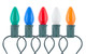 25-Pack C7 Multicolor 7-Watt Christmas Light Bulbs, Ceramic Base, Extended Life