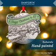 DANFORTH - ‘A Happy Christmas’ Ornament Detailed Pewter with Green Sash, Hanging Christmas Tree Decoration, Santa’s Reindeer Collectors , Made in USA, Measures 2” Tall by 2 ¼” Wide