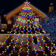 DANLI Christmas Decorations Outdoor Star String Lights 350 LED Christmas Lights 11.5ft Waterproof Waterfall Tree Lights for Yard Garden Indoor Outdoor(Multi-Colored)