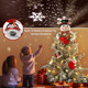 Christmas Snowman Tree Topper Projector, Lighted 3D Snowman Hat with Rotating LED Snowflake Projection, Unique Holiday Tree Decoration for Christmas Party, Home Festive Décor