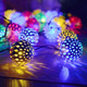 dephen - 15ft Outdoor String Lights 20LED Solar Christmas Lights Outdoor Waterproof Multicolor Moroccan String Lights for Patio Garden Party Festival Xmas Tree