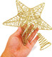 DERAYEE Christmas Tree Star Topper Decoration, Glittered Treetop Christmas Tree Decoration Seasonal Décor