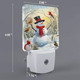 Christmas Snow Night Light Set of 2, Winter Snowman Auto Sensor LED Dusk-to-Dawn Nightlights, Plug-in Sensor Lamp for Bedroom Bathroom Kitchen Hallway Stairs Decorative